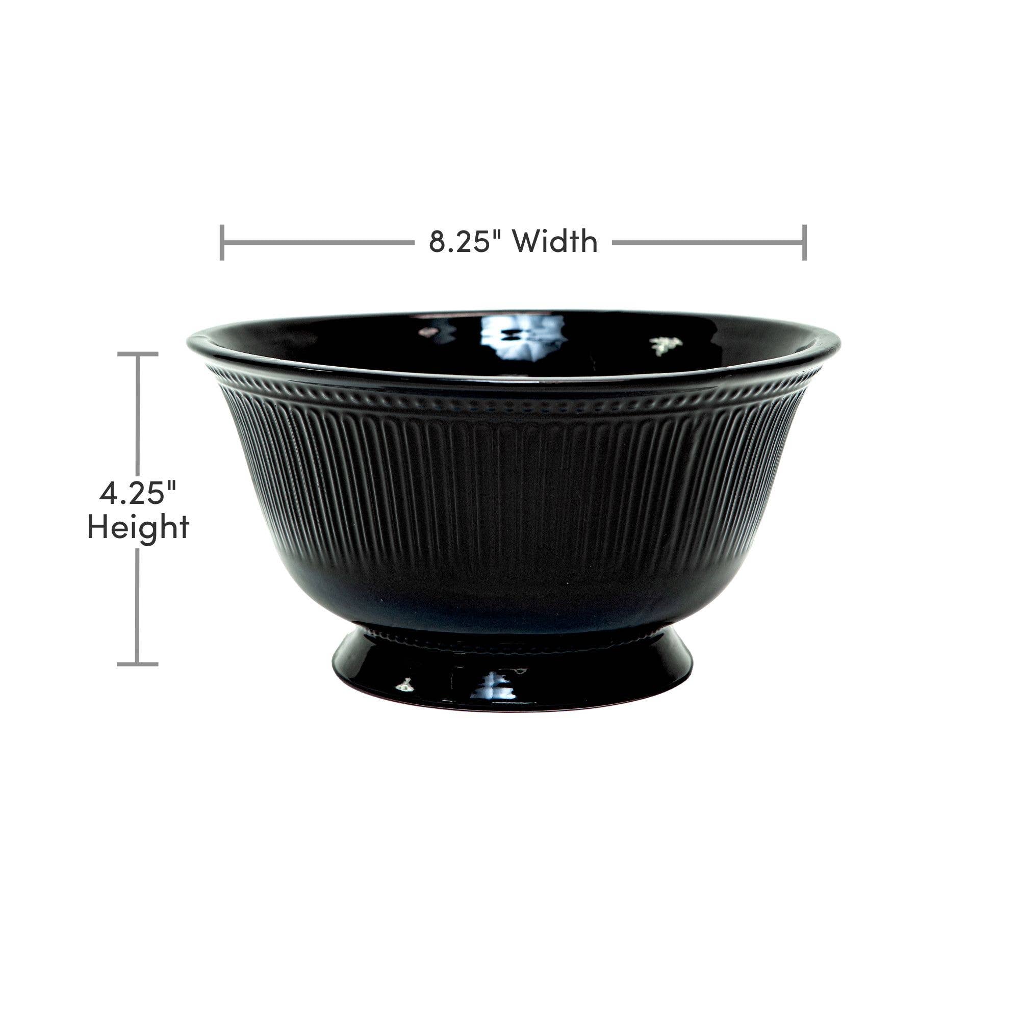 8.25" Glossy Ceramic Pedestal Bowl