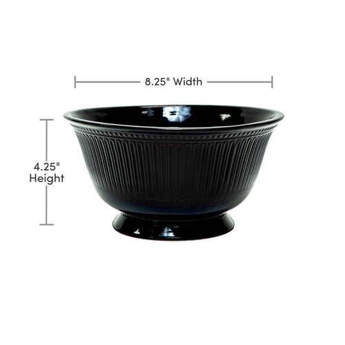 8.25" Glossy Ceramic Pedestal Bowl